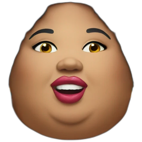 Fat Lizzo eating emoji