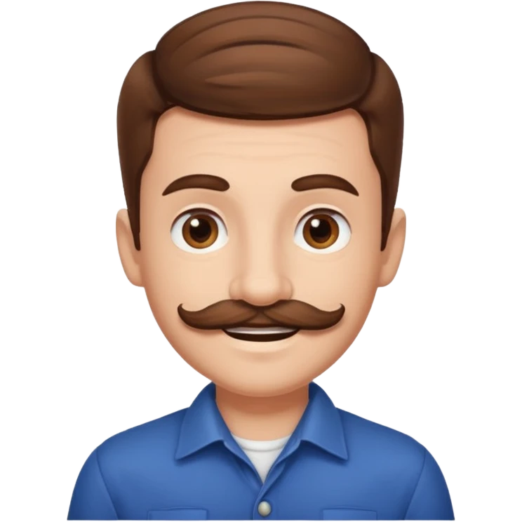 mustache Young boy,Big mustache. emoji