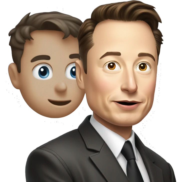 elon musk'ın elinde dürbün emoji