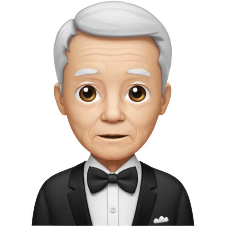 elderly with bow tie and shirt emoji