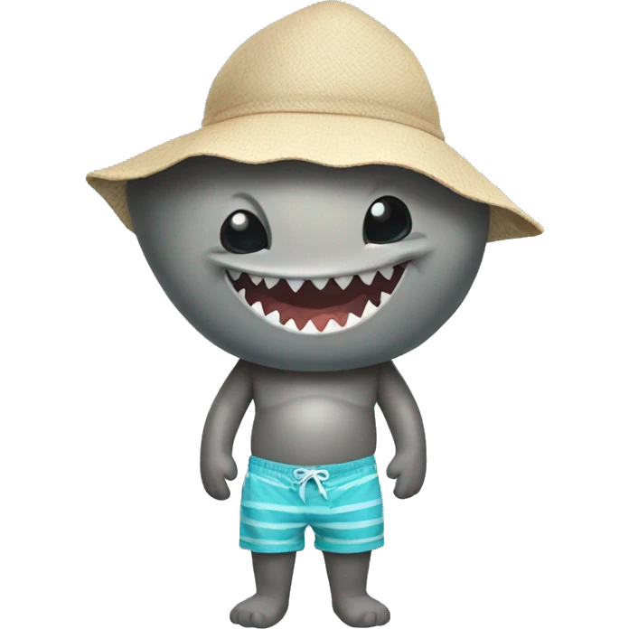 Shark in beach shorts emoji