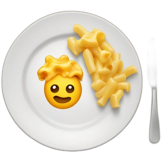 macaroni with cheese on plate emoji