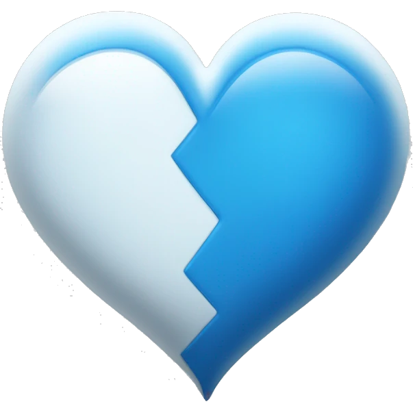 Blue heart with white heart emoji