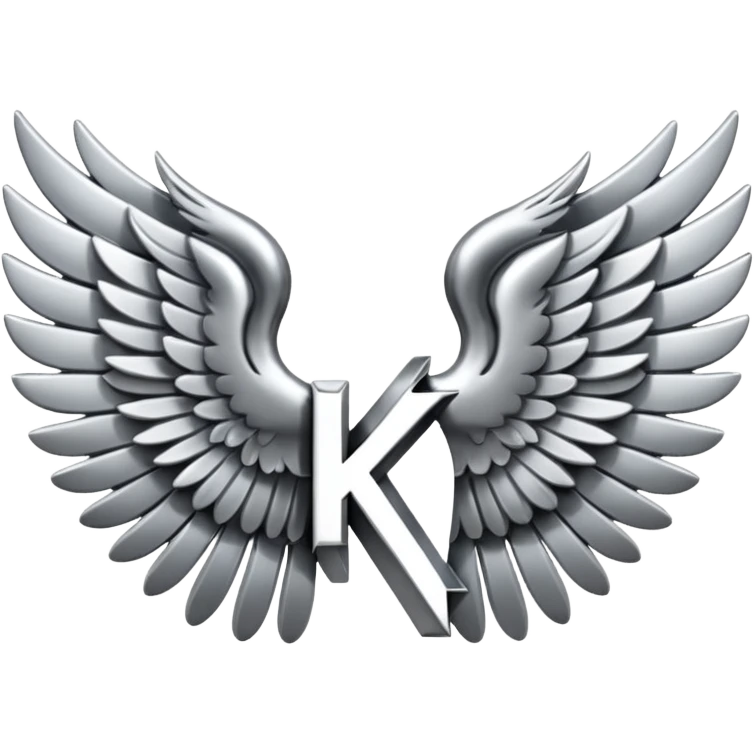 Add letter "K" between two wings emoji