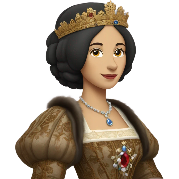 Queen Catherine of Aragon, detailed pretty emoji
