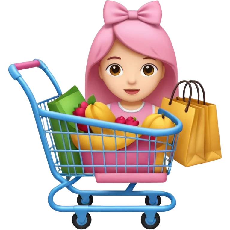 compras rosa bebê emoji
