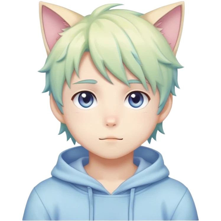 Cute Attractive Gorgeous Kawaii Pastel Anime Catboy emoji
