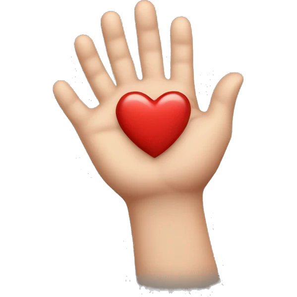 Corazón con manos  emoji