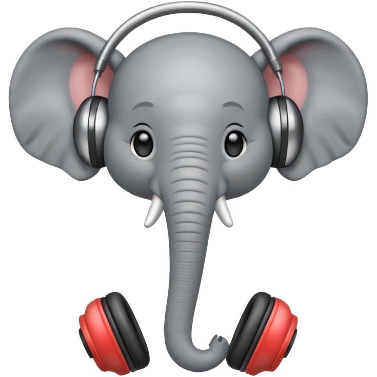 baby elephant with headphone emoji