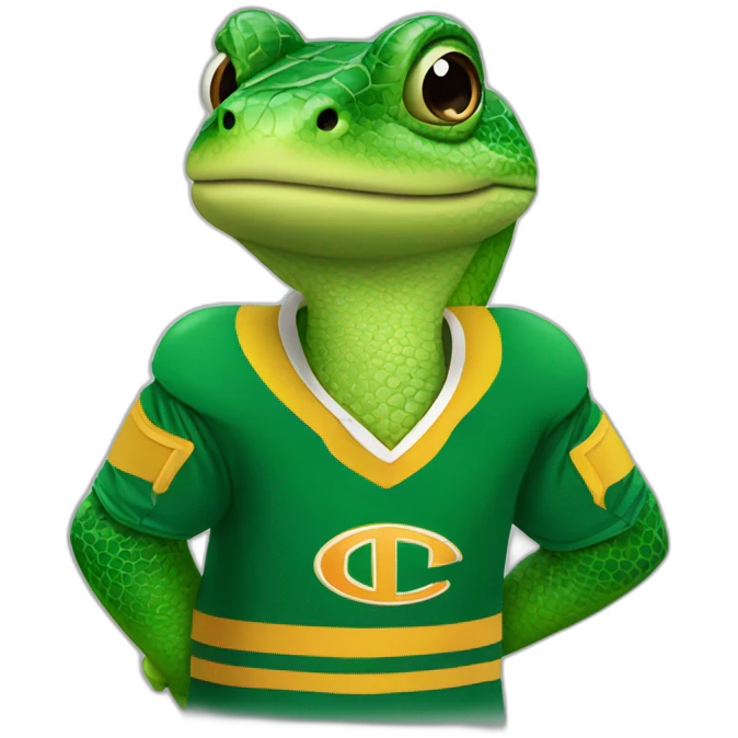 lezard with hockey jersay emoji