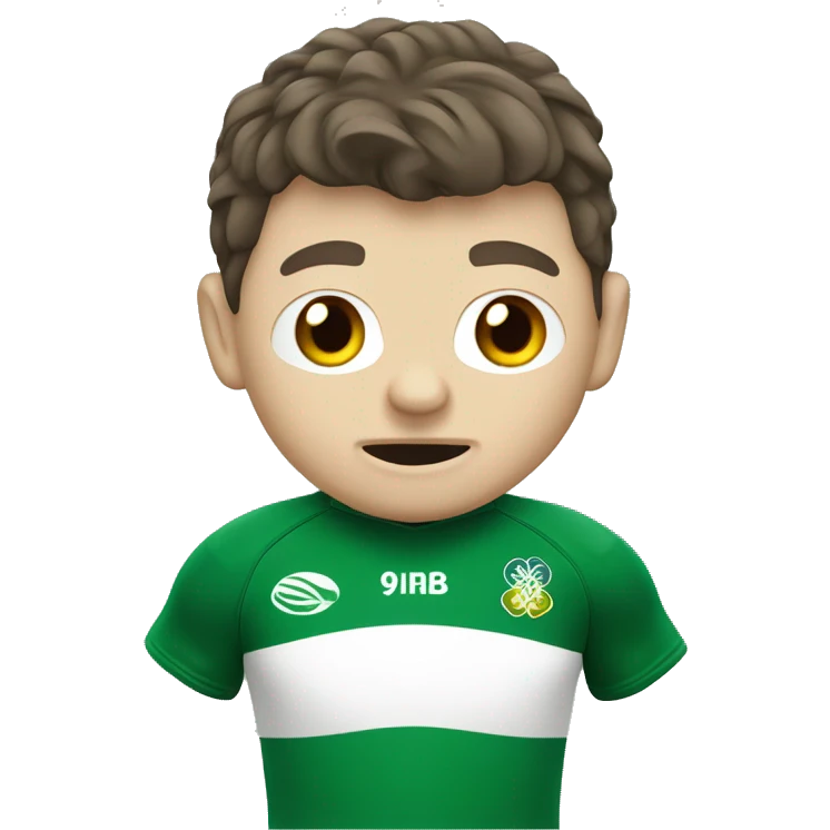 Brian O’Driscoll rugby, wearing Irish rugby jersey emoji