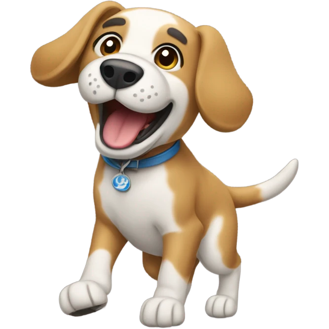Un perro nadando  emoji