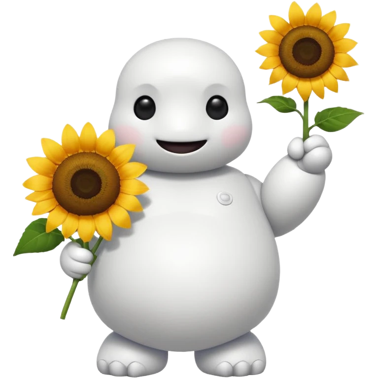 BAYMAX giving sunflower. This is for email signature so it should be small emoji
