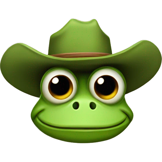 Cowboy frog emoji