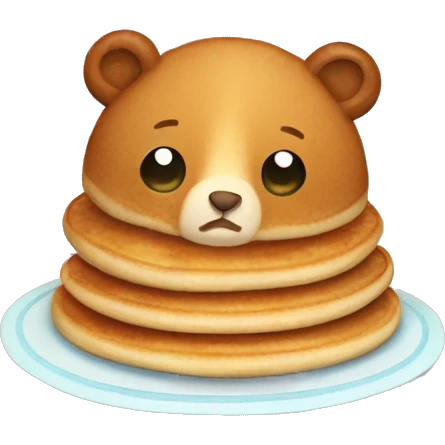 Cute bear pancakes emoji