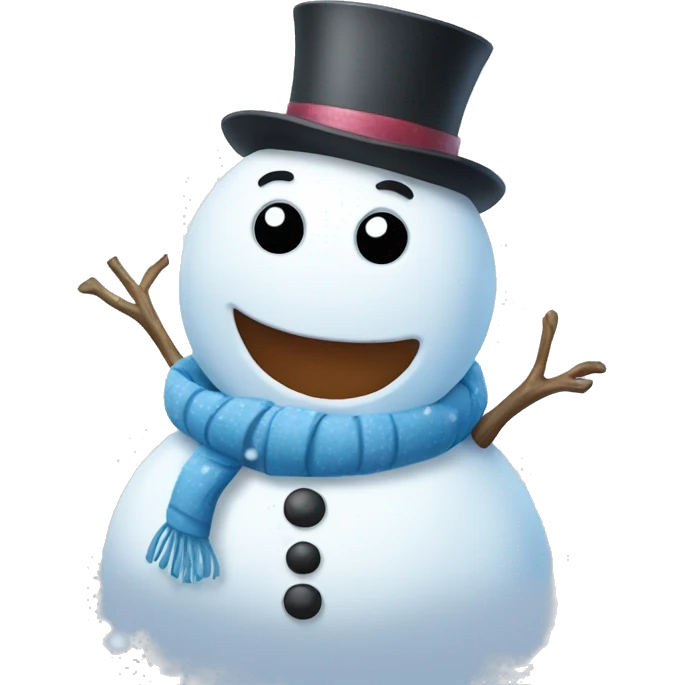 Freezing snowman emoji