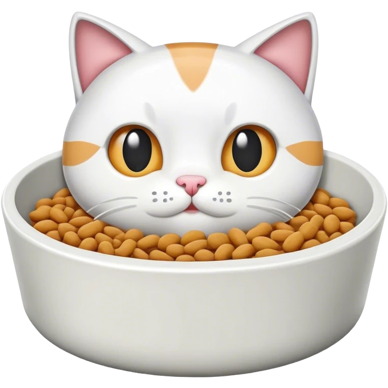 2D CAT FOOD BOWL WITH WHITE FOOD emoji