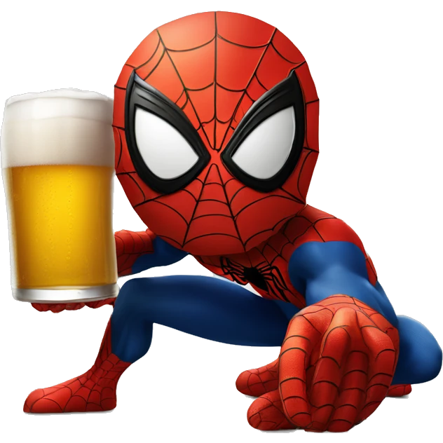 spider man qui boit une bière emoji