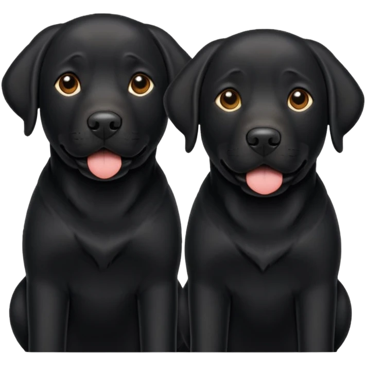 2 black labradors emoji