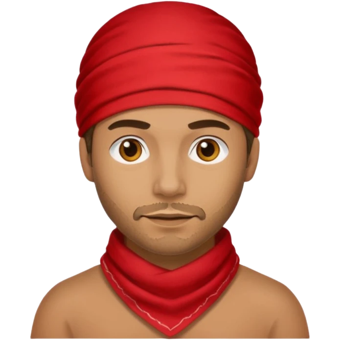 man with wearing red bandana emoji