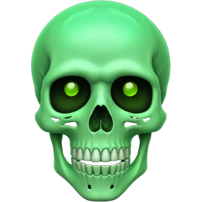 green skukllenton emoji