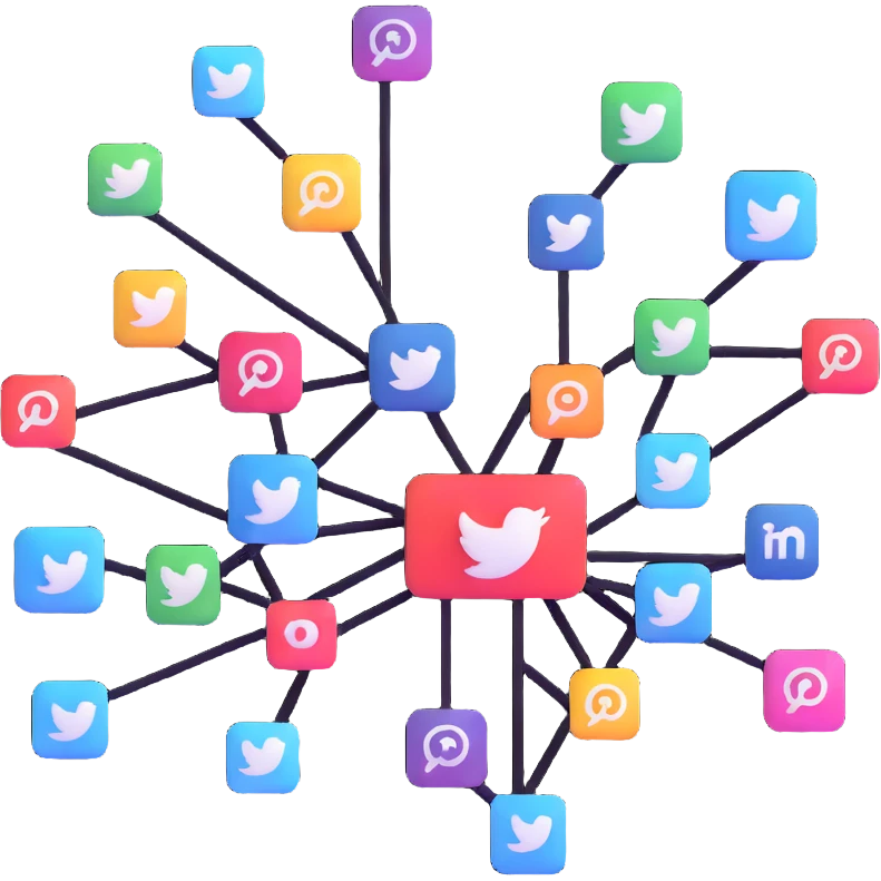 connecting social media accounts, SNS platform integration emoji