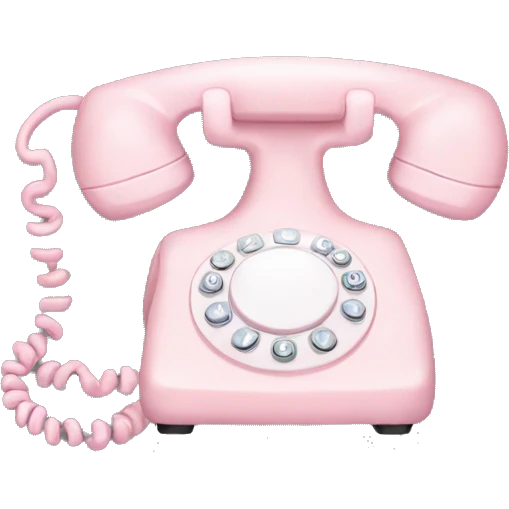 pale pink phone emoji