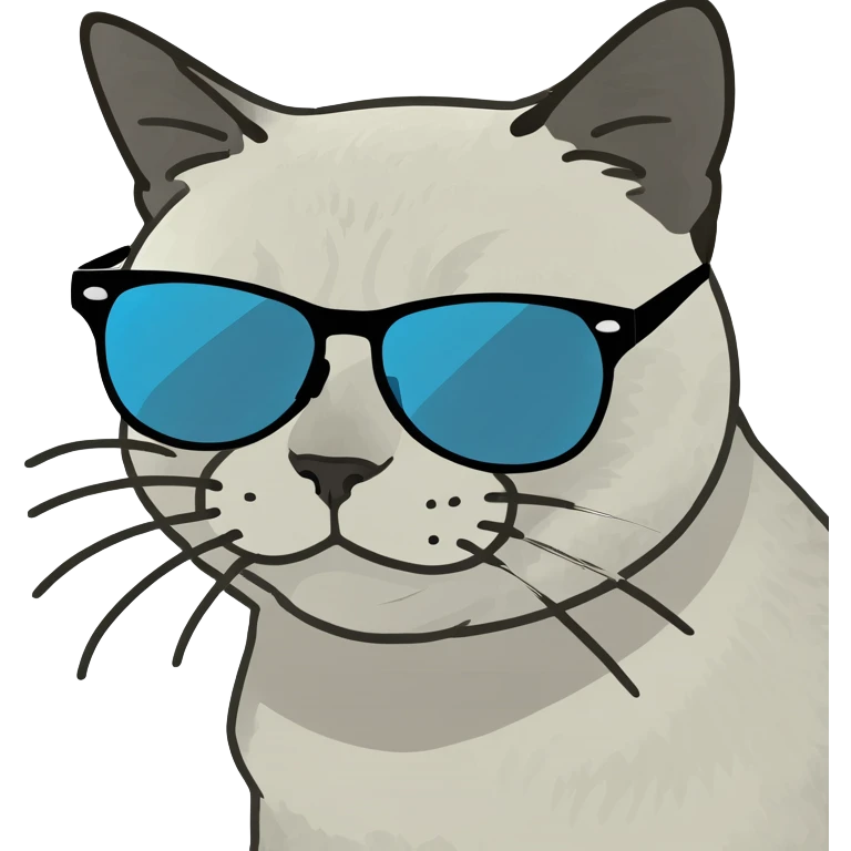Cat with sunglasses emoji