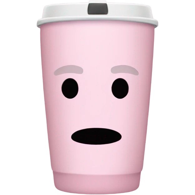 Light pink tumbler without face emoji