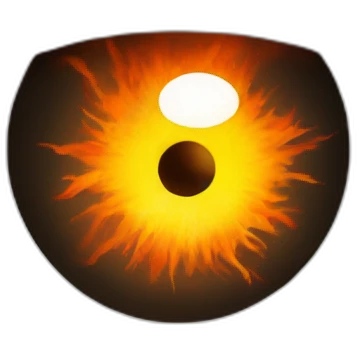 Eye with flame inside emoji