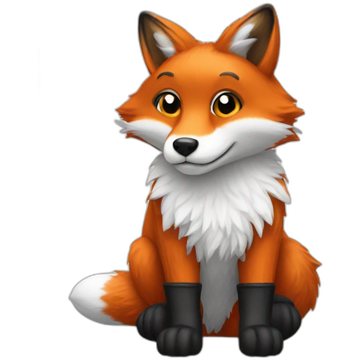 fox with socks emoji