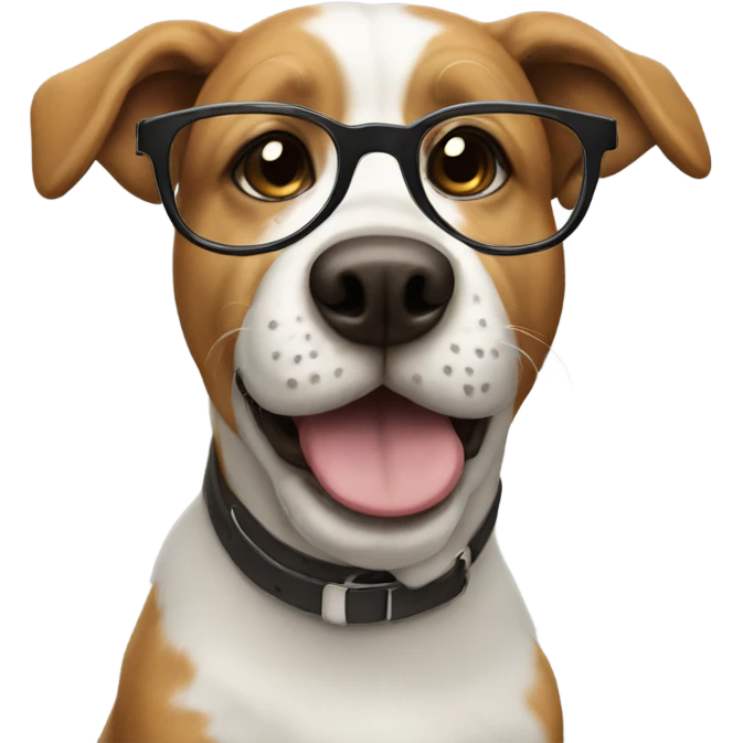 Dog with glasses emoji