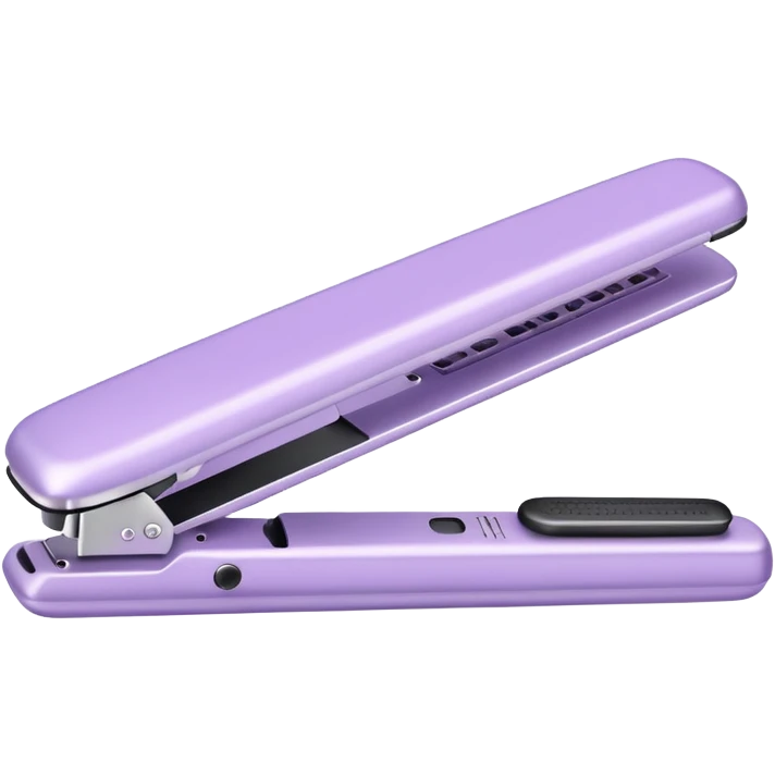 pastel lilac hair straightener with shiny plates emoji