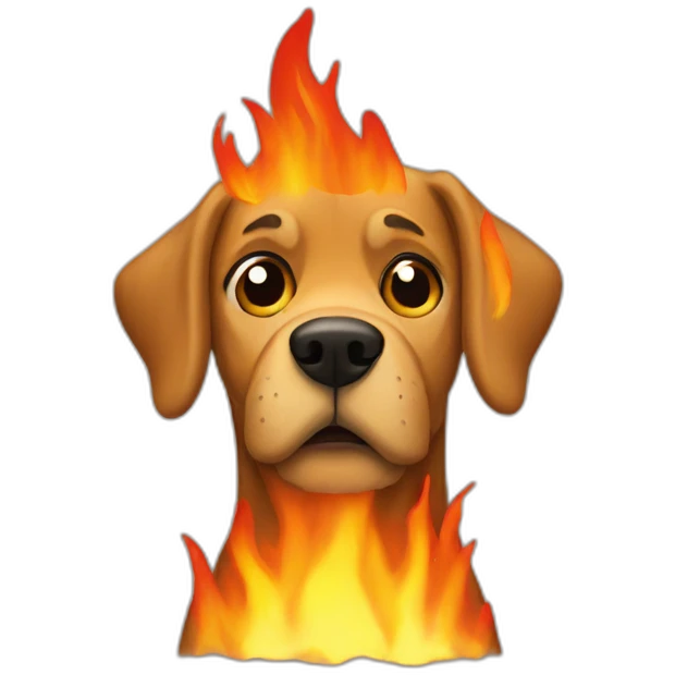 This is fine dog in fire meme emoji