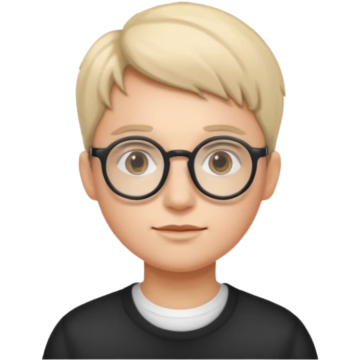 yuvarlak gözlüklü insan emoji