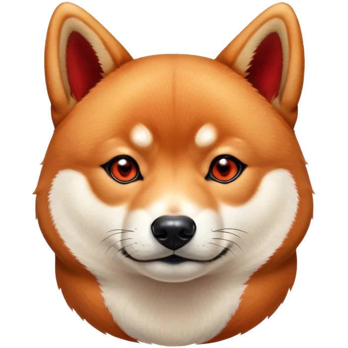 Cinematic Noble Shiba Inu Portrait Emoji, Poised and regal, with a compact, agile build and a well-groomed fur of vibrant red with a creamy underbelly, deep-set soulful brown eyes, Simplified yet sharp and sophisticated features, highly detailed, glowing with a soft, dignified glow, high shine, intelligent and spirited, stylized with an air of elegance, focused and attentive, soft glowing outline, capturing the essence of a watchful and confident companion, so majestic it feels as though it could prance out of the screen with effortless authority! emoji
