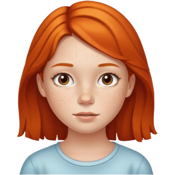 chica joven con pecas emoji