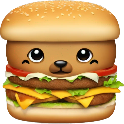 teddybear with burger  emoji