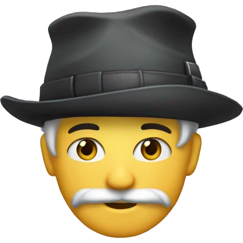 Squalo con cappello a cilindro emoji