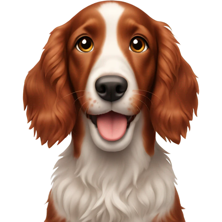 A happy red setter puppy dog  emoji