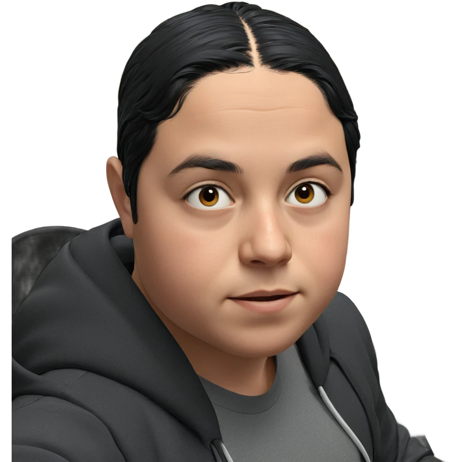 boy with black hair indoors emoji