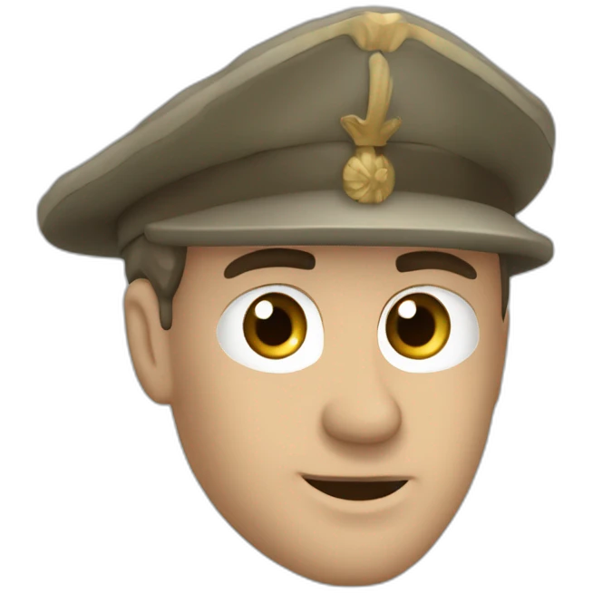 soldado del imperio antiguo romano mirando al frente emoji