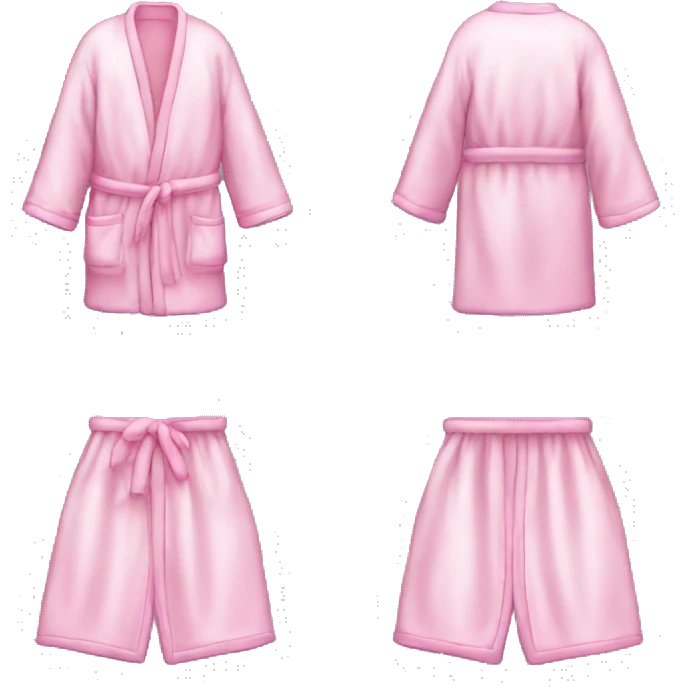 Light pink silk slippers and robe emoji