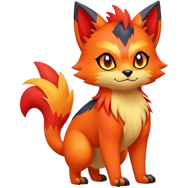  Quilava-Litten-hybrid full body emoji