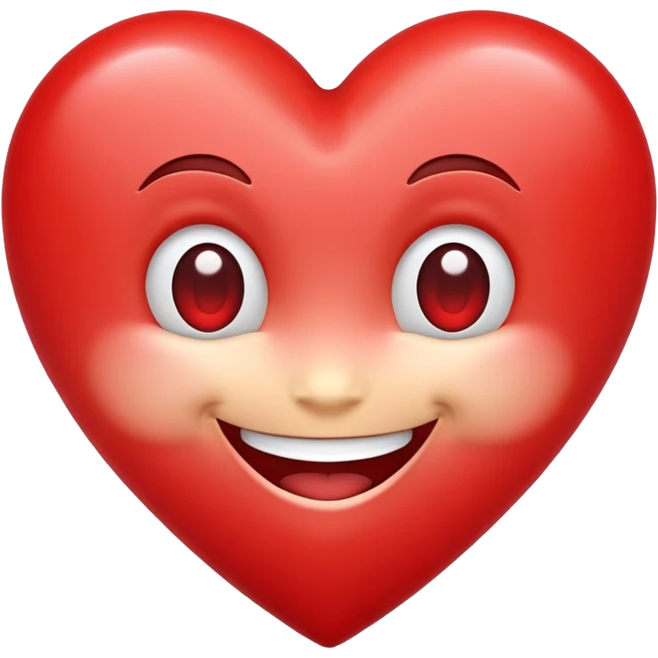 red heart smiling emoji