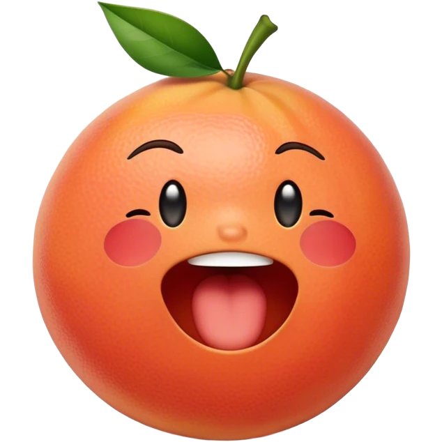 Grapefruit singing emoji