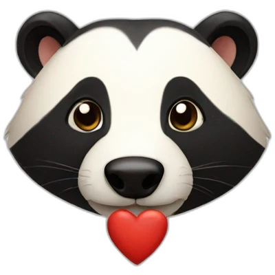 heart badger emoji