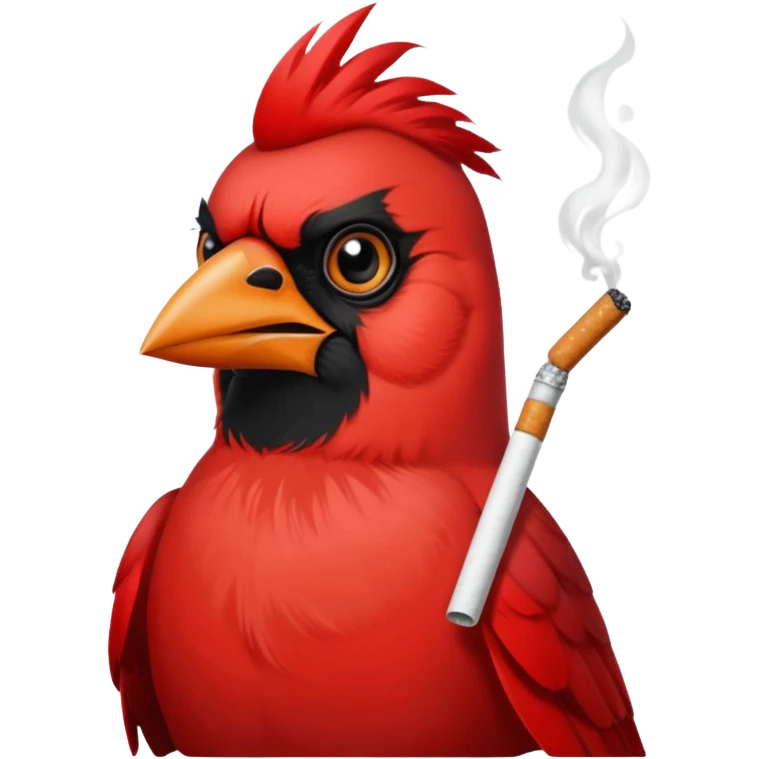 Red cardinal smoking a cigarette  emoji