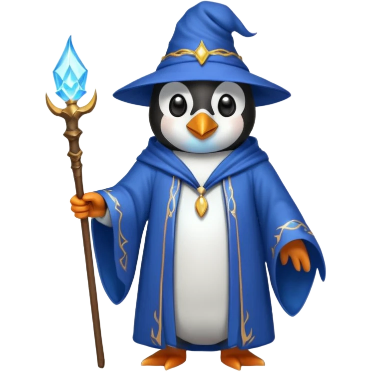 Penguin Wizard emoji