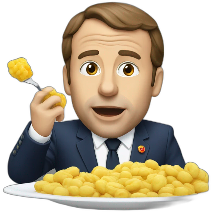 macron qui mange  emoji
